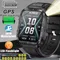 2025 neue Outdoor militär LED Beleuchtung smart watch Männer Bluetooth Anruf IP68 3ATM Wasserdichte GPS Track Männer Smart Uhr