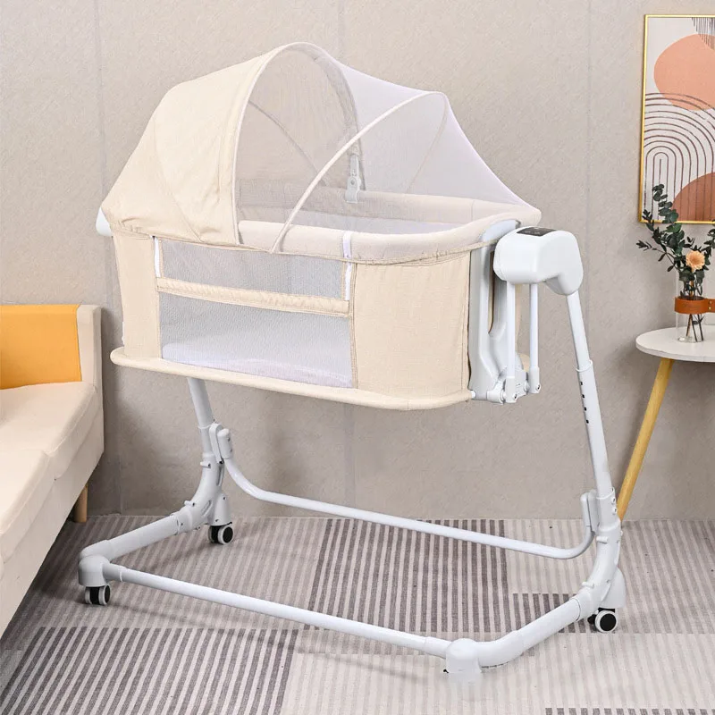Baby Krippe Tragbare Kind Betten Multifunktionale Kinder Klapp Neugeborenen Baby Krippen Kind Betten Luxus Baby Stubenwagen Nacht Krippe Image