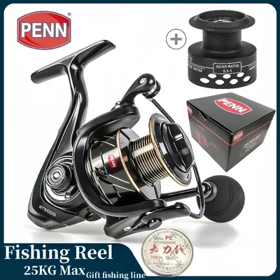 PENN Professional Fishing Reel, 5.5:1 Gear Ratio, 13+1 Bearings, , Max Drag 25KG, Gapless Retrieval System