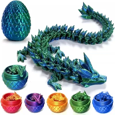 3D-Drache, drehbar, bewegliches Dracheei, Kindergeschenke, realistische chinesische Drachenstatue Image