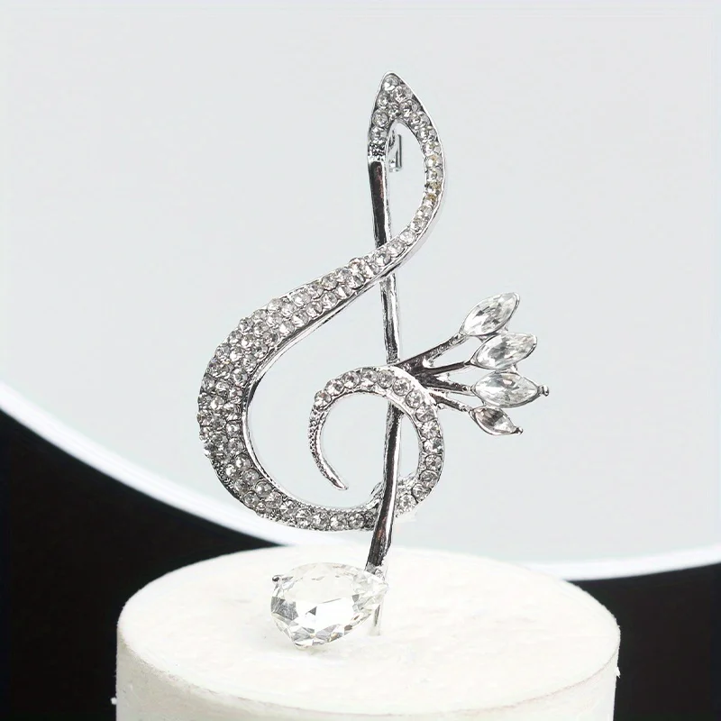 Creative Stylish Simple Individual Elegant Note Brooch Image