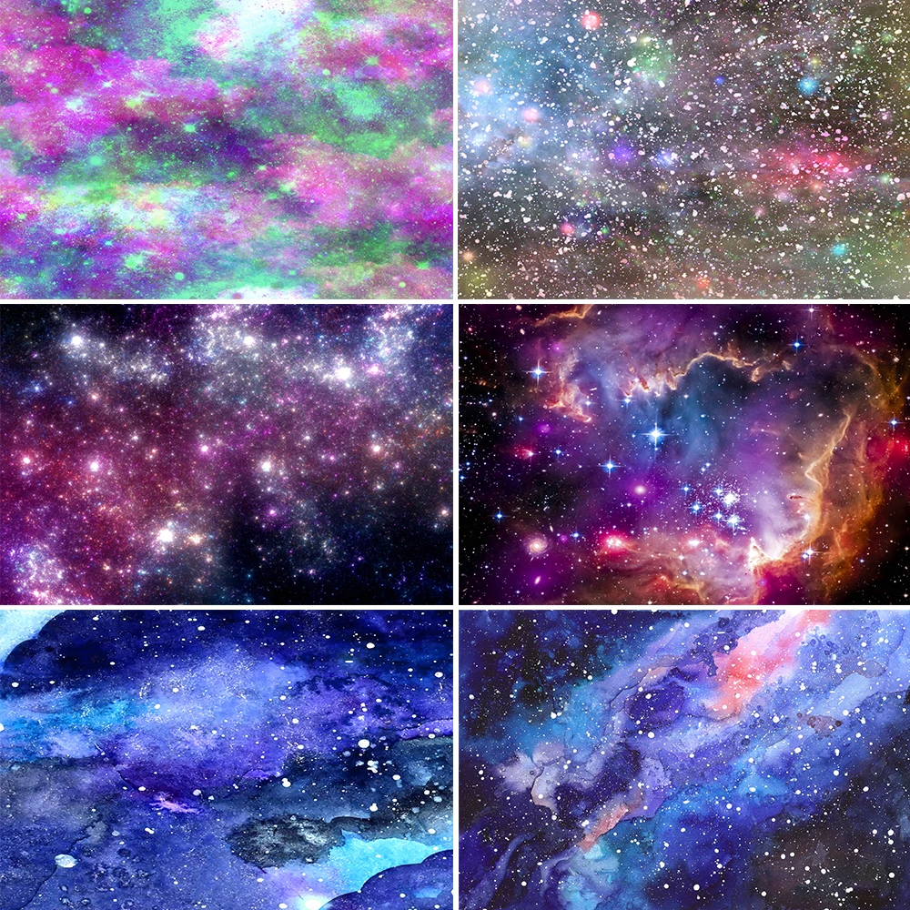 Cosmic Galaxy Hintergrund Sternenhimmel Milchstraße Sterne Universum Weltraum Thema Foto Hintergrund Babyparty Geburtstag Party Dekor Banner Image