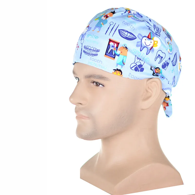 Zahn Zahnarzt Peeling Caps Baumwolle Labor Arbeitskappe Männer Operationssaal Hut Zahn Kontrolle Scrubs Hut Gesundheitsdienst Arbeit Caps Stillkappe Image