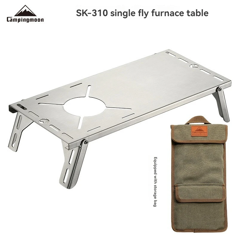 Camping moon outdoor SK-310 edelstahl kleiner tisch tragbarer outdoor herd tisch solo isolierter camping klapptisch