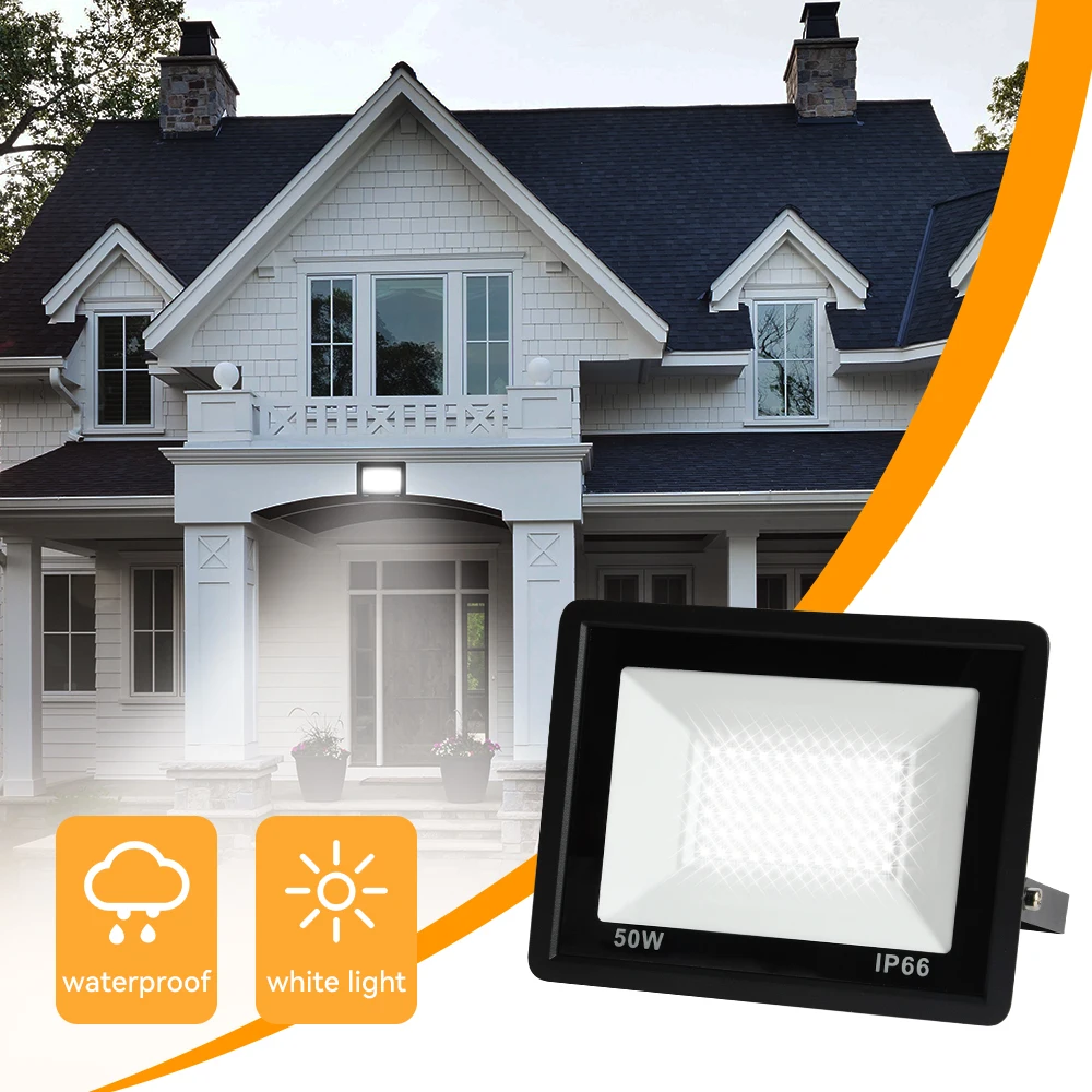 10W-100W LED Flutlicht IP66 Wasserdichte Outdoor Scheinwerfer Super Helle Reflektor Beleuchtung Für Straße Garten Haus wand AC 220V
