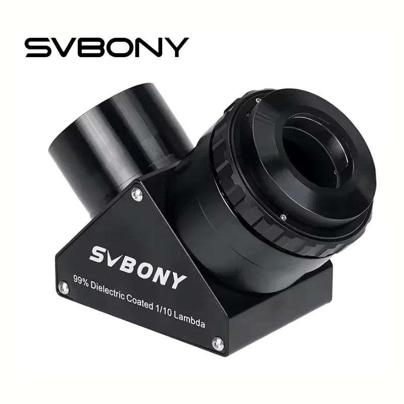 Svbony SV223 1,25/2 Zoll 99 % reflektierende dielektrische Beschichtung 90 ° Clicklock Mirror 1/10 Lambda zur Verbindung von Okularen und Objektiven Image