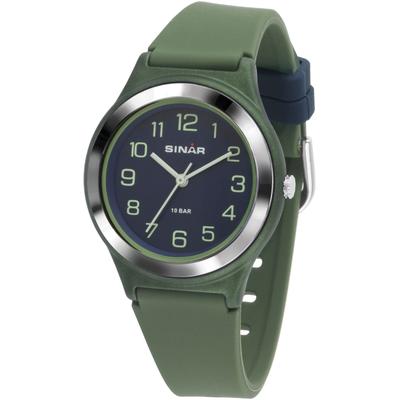 Quarzuhr SINAR, grün, Armbanduhren, Damen, Armbanduhr, Damenuhr,Jugendliche, Silikonarmband, bis 10 bar wasserd. Image