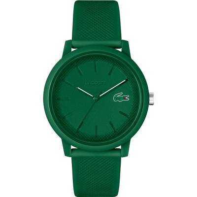 Quarzuhr LACOSTE "LACOSTE.12.12", grün, Armbanduhren, Herren, Armbanduhr, Herrenuhr, Mineralglas, Silikonarmband Image