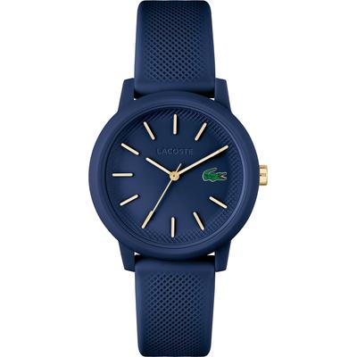 Quarzuhr LACOSTE "LACOSTE 12.12 LADIES", blau, Armbanduhren, Damen, Armbanduhr, Damenuhr, Mineralglas, analog, Silikonarmband Image