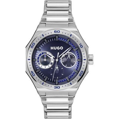 Multifunktionsuhr HUGO "GRAIL SPORT", silberfarben, Armbanduhren, Herren, Quarzuhr, Armbanduhr, Herrenuhr, Edelstahlarmband, analog Image
