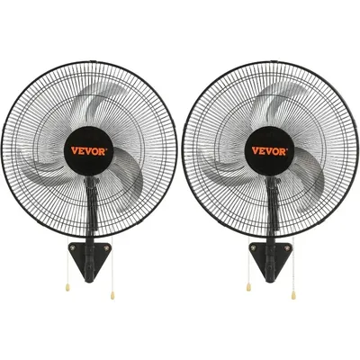 VEVOR 18 inch Wall Mount Fan Oscillating, 3-speed High Velocity Max. 4000 CFM Industrial Wall Fan