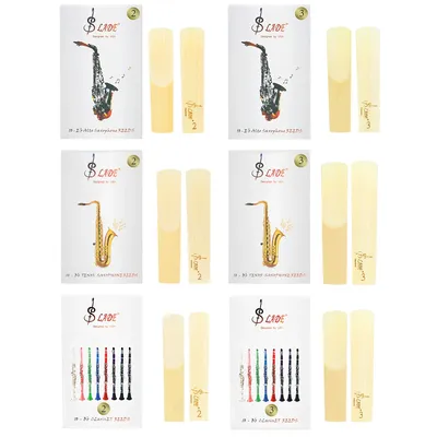 SLADE 10Pcs/Set Tenor Alto Soprano Saxophone Reeds Clarinet Reed Strength 2 2.5 3 Woodwind Instrument Parts & Accessories