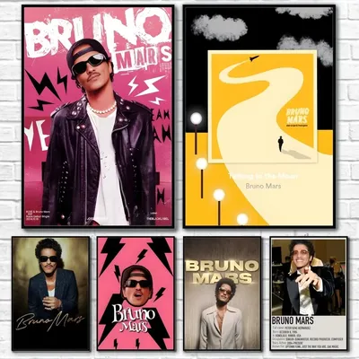 1PCS Singer B-Bruno M-Mars Full Round/Square drill 5D DIY Diamond Painting Art Mosaic Home Decor
