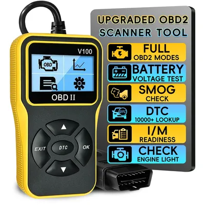 OBD2 Scanner Diagnostic Tool, Enhanced Check Engine Code Reader with Reset OBDII/EOBD Car Diagnostic