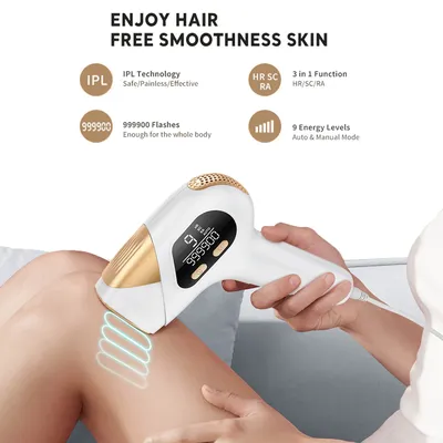 999900 Flashes IPL laser Hair Removal 9 Energy Levels Pulses Permanent Painless Laser Hair Epilator
