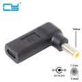 USB 3.1 Tipo C USB-C a DC 19V 5.5*1.7 millimetri Adattatore PD Emulatore Trigger 90 Gradi Ad Angolo giallo per Delippo Del Computer Portatile Acer