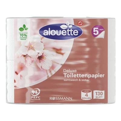 alouette Toilettenpapier »Deluxe« 5-lagig 4 Rollen (1 Pack à 4 Rollen) weiß Image