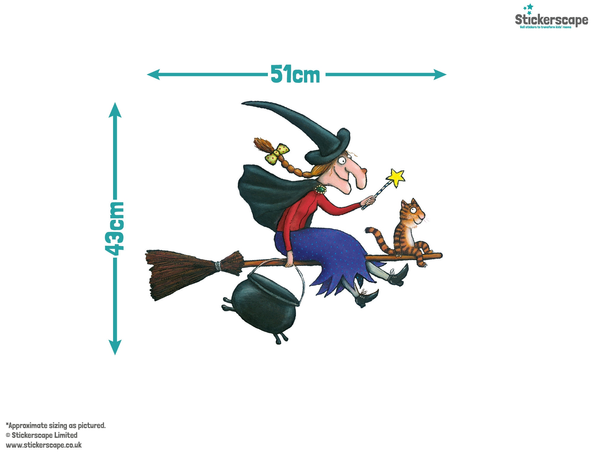 Adesivo da parete Room On The Broom, adesivo da parete Room On The Broom, adesivo da parete Room On The Broom Quote, adesivo da parete Gruffalo and Fr
