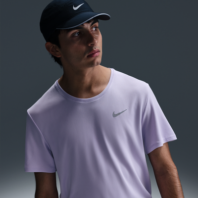 Nike Miler Men's Dri-FIT UV Short-Sleeve Running Top - Purple - Polyester