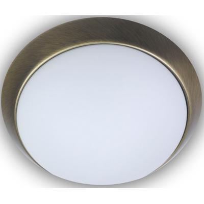 NIERMANN Deckenleuchte "Opal matt, Dekorring Altmessing, LED", gold (altmessing), Ø 50cm, Lampen Image