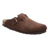 Clog ROHDE "GRADO", Herren, Gr. 44, braun, Veloursleder, Basic, Schuhe, Sommerschuh, Hausschuh, Schlappen mit verstellbarem Riemchen