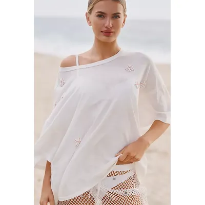 Celandine Shells for Days Embellished T-Shirt