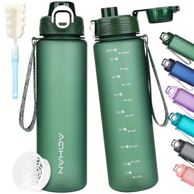 TEMU 1pc 600/1000ml Water Bottle, Leakproof Sports Water Bottle, Dishwasher Safe, For Sports, Gym, Work Image