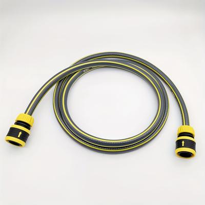 TEMU 1 Set Of Two-meter Hoses With (european Standard) Plastic Connector Set, Pvc Material Water Pipe Car Water Inlet Pipe Water Quick Connector, Suitable For Cleaning Cars, Watering, Lawns, Cleaning Image
