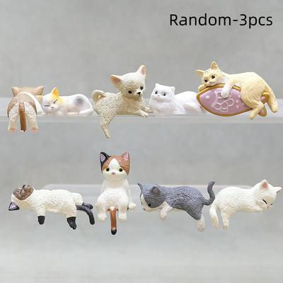 TEMU Adorable Cat Edge Decor - Pvc, Car Dashboard & Computer Desk Accessories Image