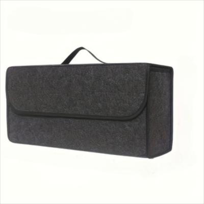 TEMU 1pc Car Storage Box, Trunk Storage Bag, Vehicle Storage Box, Felt, Foldable, Car Storage Bag Image