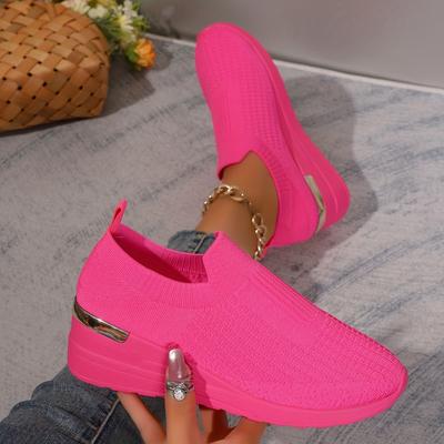 TEMU Classic Versatile , Breathable Mesh Upper, Durable Non-toxic Rubber Sole, Sequin Heel Design, Unisex Casual Sneakers Image