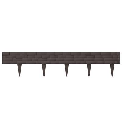 TEMU 5m Lawn Edging Plastic Edging Artificial Stone Tile Mowing Edging 5 Edging Stone Pallet Garden Fence Image