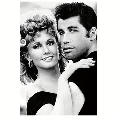 TEMU 1pc Frameless Classic Movie Canvas Print - Iconic Black & White Portrait Poster Featuring & William , 12x18 Inch, Living Room, Bedroom, Office, Decor, Movie Theater Decor Image