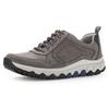 Keilsneaker GABOR ROLLINGSOFT, Herren, Gr. 10 (44,5), grau, Nubukleder, Mesh, sportlich, Schuhe, Freizeitschuh, Halbschuh, Schnürer mit Kontrastnähten, G-Weite