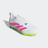 Fußballschuh ADIDAS PERFORMANCE "PREDATOR LEAGUE LACELESS KIDS FG", Gr. 36, cloud weiß, lucid pink, lucid lemon, Synthetik, sportlich, Schuhe