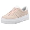 Plateausneaker RIEKER, Damen, Gr. 40, rosa (rosé, weiß), Lederimitat, sportlich, Schuhe, Schnürschuh, Halbschuh, Freizeitschuh mit gepolstertem Schaftrand