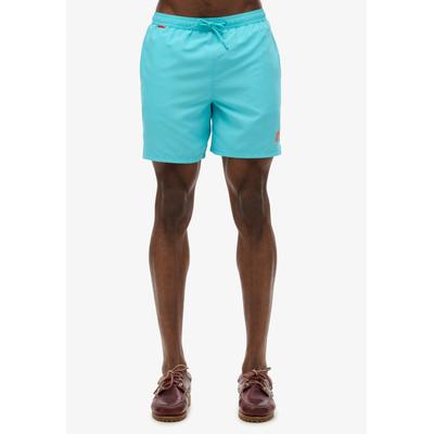 Badeshorts SUPERDRY "ESSENTIAL 17 SWIM SHORT", Herren, Gr. S, N-Gr, aquamarine blau, Web, Polyester, bedruckt, modisch, Badehosen Image