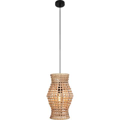 ECO-LIGHT Pendelleuchte "Capella", schwarz (natur, schwarz), Ø 30,00cm H: 48,00cm, Lampen Image