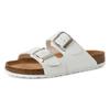 Pantolette TAMARIS, Damen, Gr. 38, weiß, Lederimitat, casual, Schuhe, Sommerschuh, Schlappen mit gepolstertem Fußbett