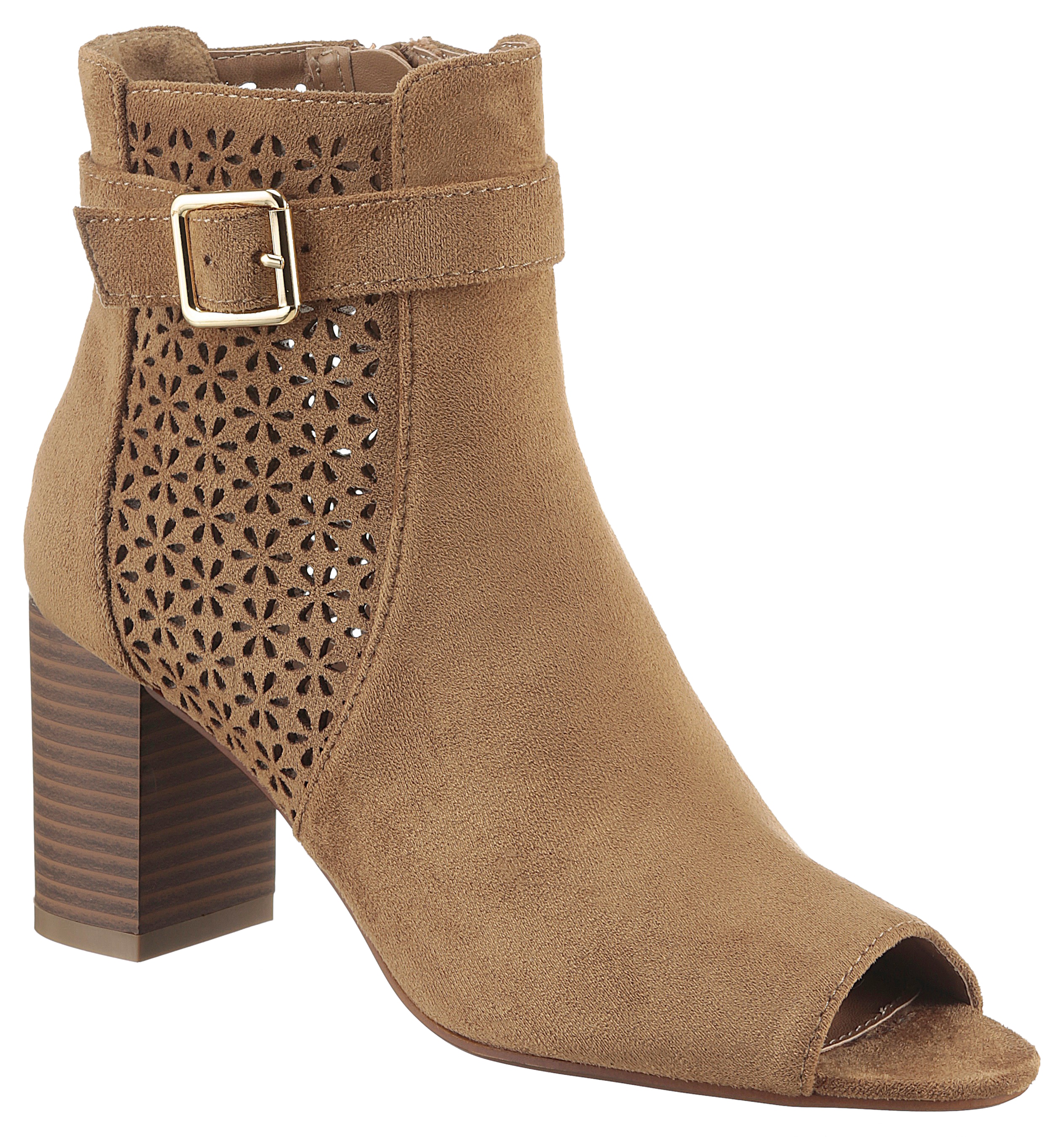 Stiefelette ANISTON SHOES, Damen, Gr. 39, beige (naturfarben), Velourslederimitat, Schuhe, Abendstiefelette, Frühlingsschuh - NEUE KOLLEKTION Image