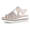 Sandalette GABOR, Damen, Gr. 36, rosa (rosé), Ziegenveloursleder, Textil, Glitzer, modisch, Schuhe, Plateau, Sommerschuh, Riemchensandale mit Best Fitting-Ausstattung
