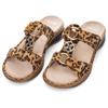Pantolette ARA "HAWAII", Damen, Gr. 35, braun (leo), Veloursleder, animal-print, casual, Schuhe, Sommerschuh, Sandale mit Klettverschlüsse