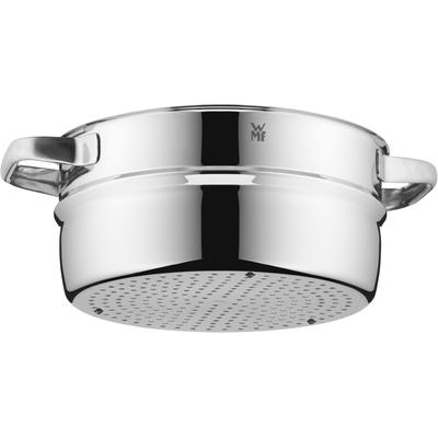 Dampfgareinsatz WMF "Compact Cuisine", grau (edelstahl), B:25,4cm H:11,45cm L:32,6cm Ø:24cm, Cromargan-Edelstahl 18/10, Topfeinsätze, stapelbar, wärmereduzierende Hohlgriffe, spülmaschinengeeignet Image