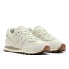 Sneaker NEW BALANCE "WL574", Gr. 39, weiß (sea salt), Leder, Textil, sportlich, Schuhe
