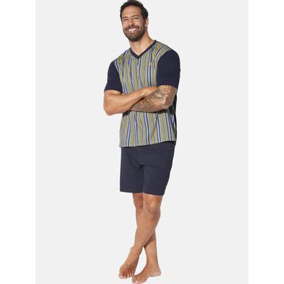 Shorty JAN VANDERSTORM "Kurzer Schlafanzug HELMWALD", Herren, Gr. XXXL, blau (dunkelblau), Obermaterial: 100% Baumwolle CO., Homewear-Sets Image