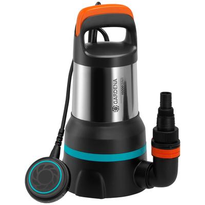Tauchpumpe GARDENA "Klar-/Schmutzwasser 15000, 9048-20", blau (grau, silberfarben, türkis), B:24,5cm H:46cm L:28,6cm, Pumpen, 15000 l/h max. Fördermenge Image