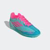 Fußballschuh ADIDAS PERFORMANCE "F50 LEAGUE MESSI KIDS FG/MG", Gr. 35, flash aqua, lucid pink, lucid cyan, Synthetik, Textil, sportlich, Schuhe, für Rasenplätze