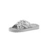 Badepantolette CLASSIC BASICS, Gr. 41, grau (hellgrau), Synthetik, modisch, Schuhe Pantolette