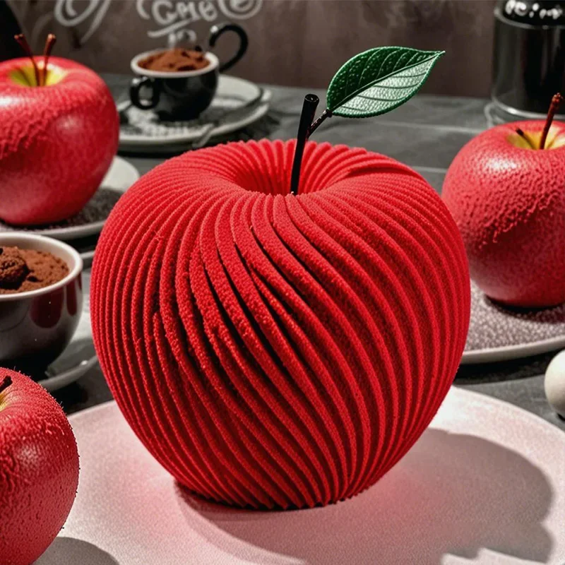 Spirale Apfel Mousse Kuchen Silikonform Französisch Gebäck Schokolade Weihnachten Qixi Festival Form Image
