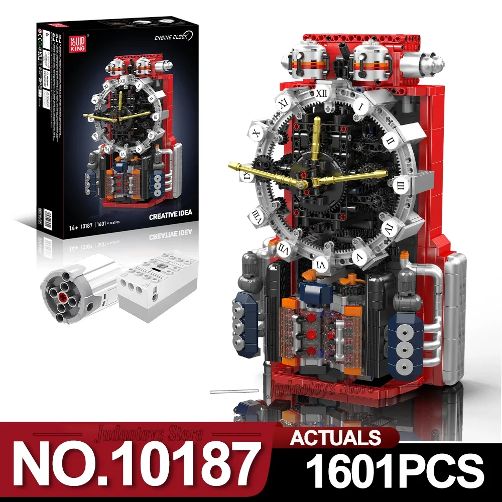 MOULD KING 10187 Motoruhr-Modellbausteine-Sets, Motorantriebsmodus, MOC, Puzzle, Bildung, Spielzeug, Ziegel-Sets für Erwachsene, Geschenke Image